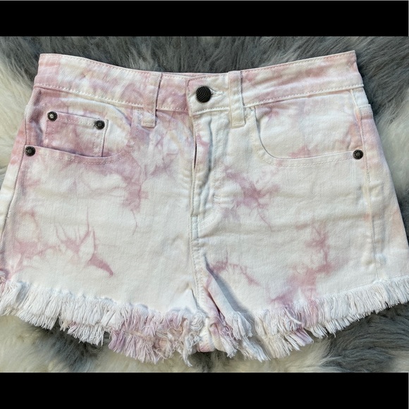NWOT Pink & White jean shorts - Picture 1 of 6